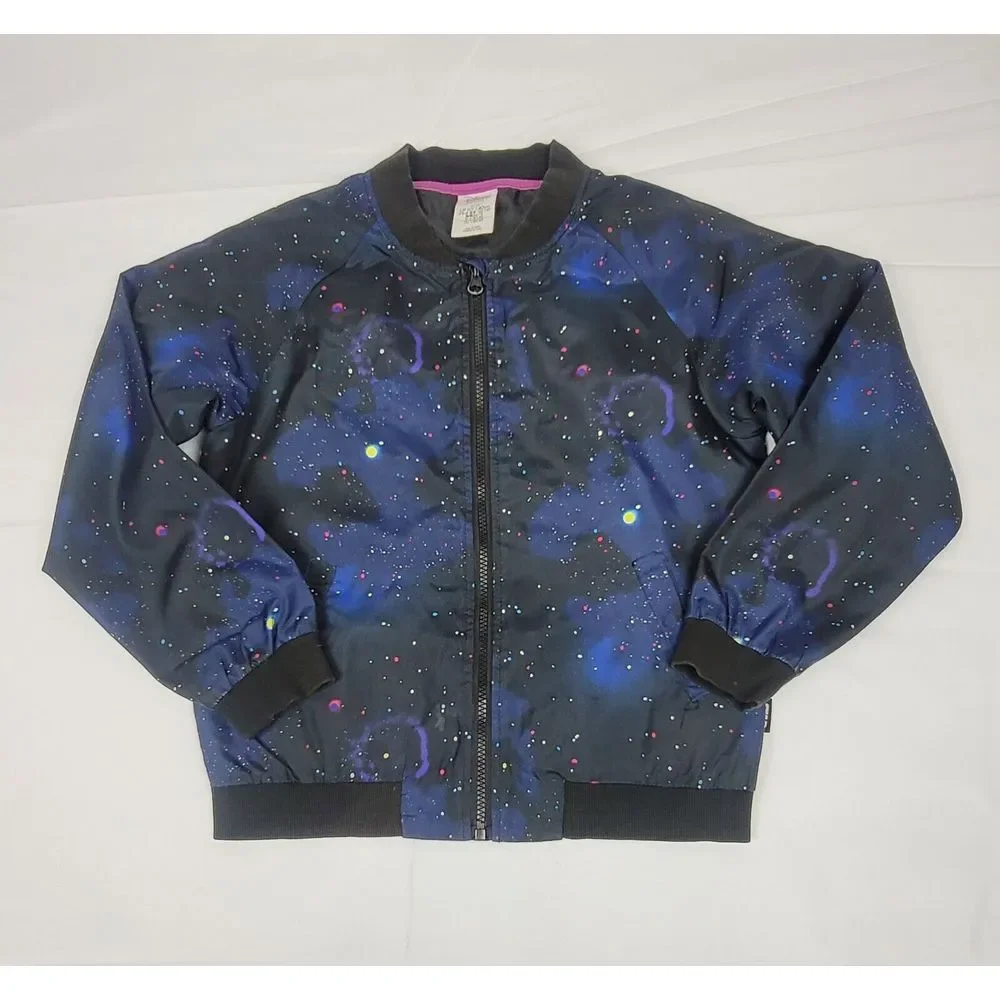 Star‎ Wars Disney Bomber Jacket Girls Size 9/10. Officially Blue Full-Zip.